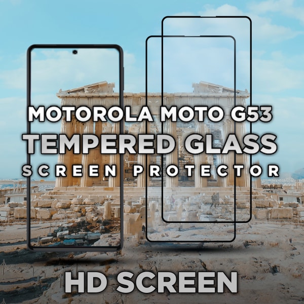 2-Pack Motorola Moto G53 - Härdat Glas 9H - Super kvalitet 3D Skärmskydd