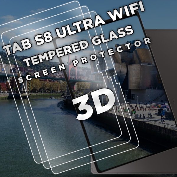 3-Pack Samsung Galaxy Tab S8 Ultra WiFi- Härdat Glas 9H - Super Kvalitet Skärmskydd