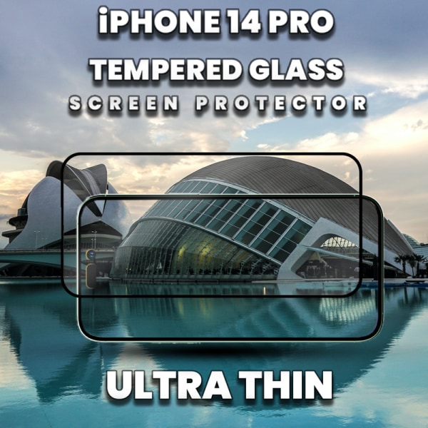 iPhone 14 Pro - 9H Härdat Glass - Super kvalitet 3D Skärmskydd