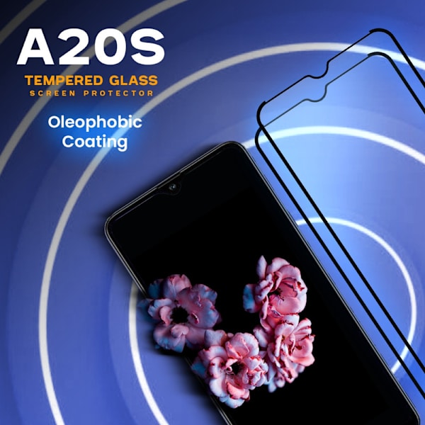 2-Pack SAMSUNG GALAXY A20S Skærmbeskyttelse - Hærdet Glas 9H - Super kvalitet 3D