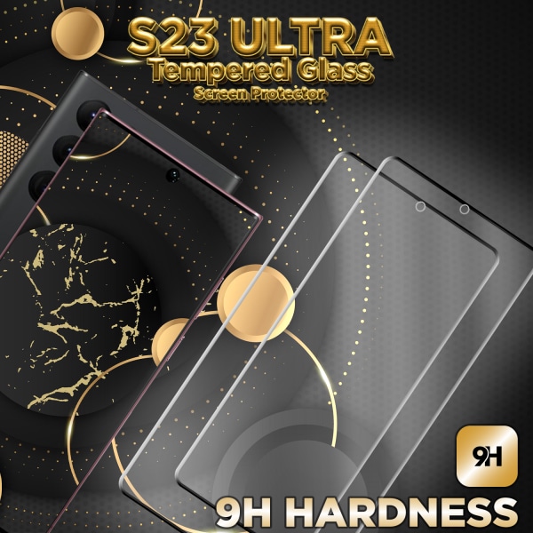2-Pack Samsung S23 Ultra - 9H Härdat Glass - 3D Super Kvalitet Skärmskydd