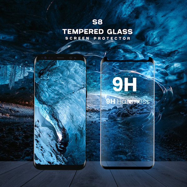 Samsung Galaxy S8 - Härdat glas 9H–Super kvalitet 3D Skärmskydd