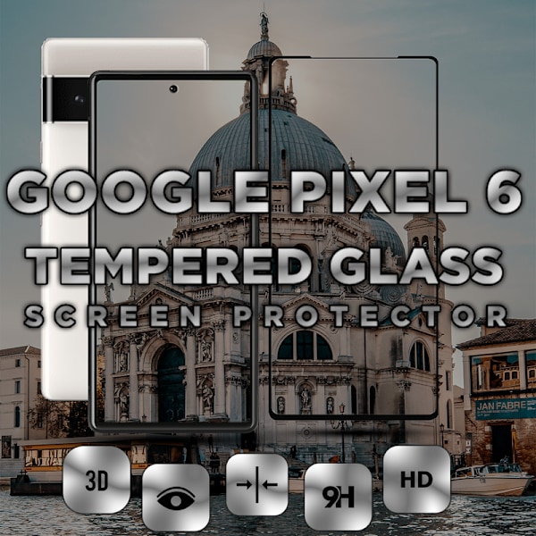 1-Pack GOOGLE PIXEL 6 Näytönsuoja - Karkaistu Lasi 9H - Super laatu 3D