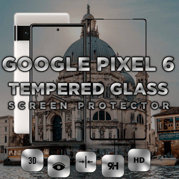 Google Pixel 6 - Härdat glas 9H - Super kvalitet 3D Skärmskydd