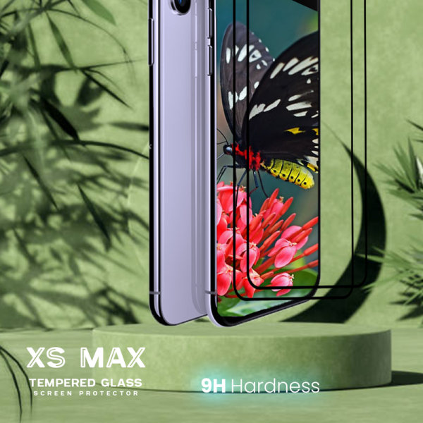2-Pack IPHONE XS MAX Skærmbeskyttelse - Hærdet Glas 9H - Super kvalitet 3D