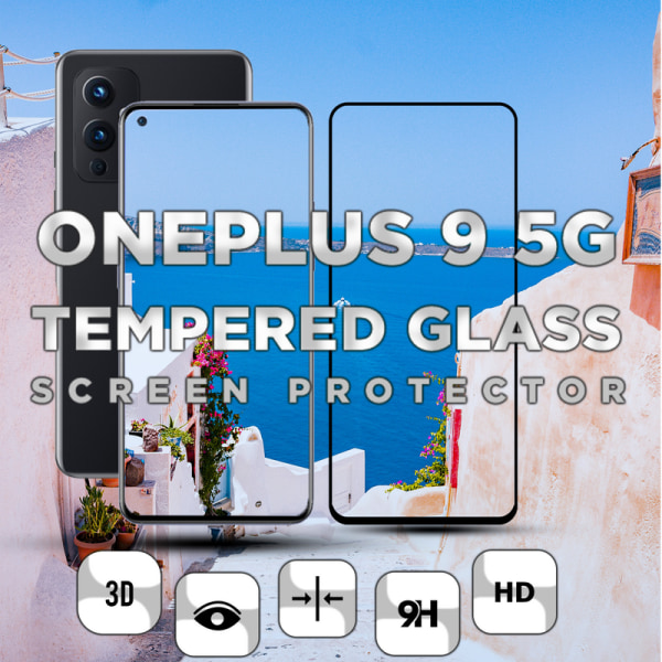 OnePlus 9 5G - Härdat Glas 9H - Super kvalitet 3D Skärmskydd