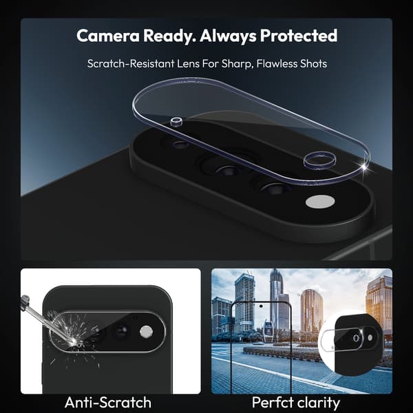 2-Pack Google Pixel 11 Pro Privacy Skärmskydd & 2-Pack linsskydd - Härdat Glas 9H - Super kvalitet 3D