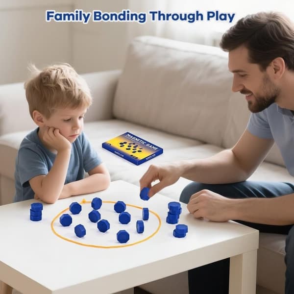 Strategispel med magnetiska hexagonala pusselbitar för 2 spelare