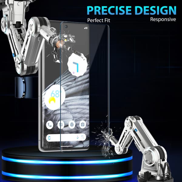 2-Pack Google Pixel 7 Pro Näytönsuoja & 2-Pack linssinsuoja - Karkaistu Lasi 9H - Super laatu 3D