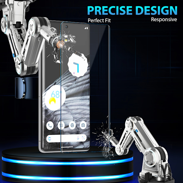 2-Pack Google Pixel 7 Pro Skärmskydd & 2-Pack linsskydd - Härdat Glas 9H - Super kvalitet 3D