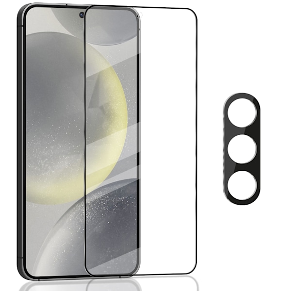 1-Pack SAMSUNG S24 Skærmbeskyttelse & 1-Pack linsebeskyttelse - Hærdet Glas 9H - Super kvalitet 3D