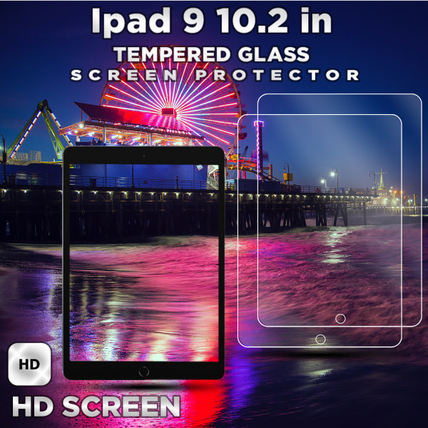 2-Pack Apple Ipad 9 (10.2 Inch) - Härdat Glas 9H -Super Kvalitet Skärmskydd