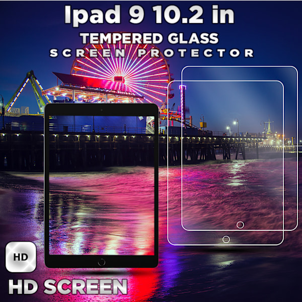 2-Pack APPLE IPAD 9 (10.2 INCH) Näytönsuoja - Karkaistu Lasi 9H - Super laatu 3D