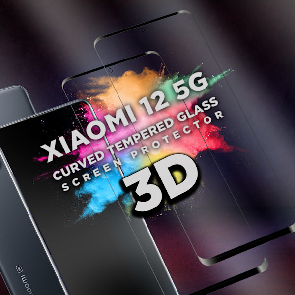 2 Pack Xiaomi 12 5G - Härdat glas 9H-Super kvalitet 3D