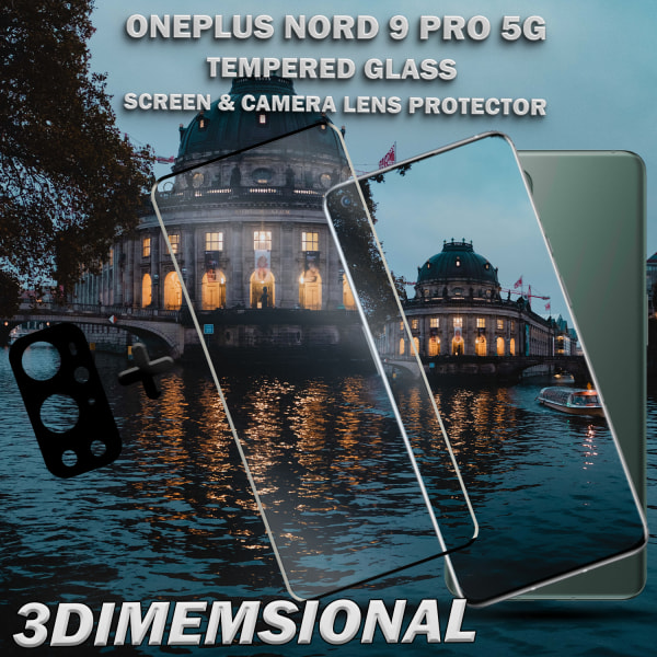 OnePlus Nord 9 Pro 5G & 1-Pack linsskydd - Härdat Glas 9H - Super kvalitet 3D