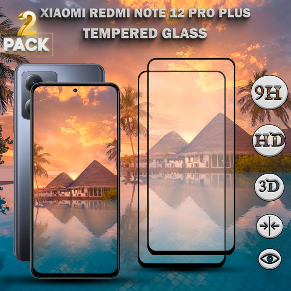 2-Pack Xiaomi Redmi Note 12 Pro Plus - Härdat Glas 9H - Super kvalitet 3D Skärmskydd