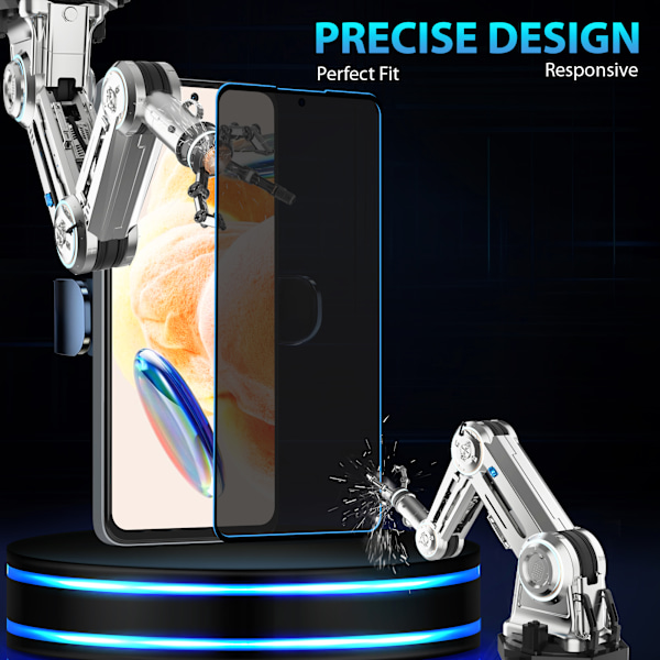 2-Pack Xiaomi Redmi Note 12 Privacy Skärmskydd - Härdat Glas 9H - Super kvalitet 3D