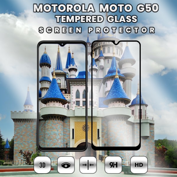 1-Pack MOTOROLA MOTO G50 Skærmbeskyttelse - Hærdet Glas 9H - Super kvalitet 3D