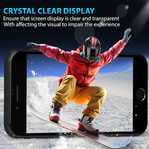 1-Pack Iphone SE (2020-2022) Black Skärmskydd - Härdat Glas 9H - Super kvalitet 3D