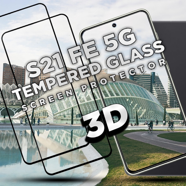 2-Pack SAMSUNG S21 FE Näytönsuoja - Karkaistu Lasi 9H - Super laatu 3D