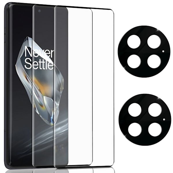 2-Pack ONEPLUS 13 Skærmbeskyttelse & 2-Pack linsebeskyttelse - Hærdet Glas 9H - Super kvalitet 3D