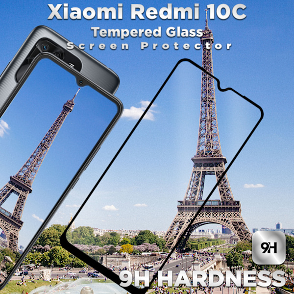 1-Pack XIAOMI REDMI 10C Näytönsuoja - Karkaistu Lasi 9H - Super laatu 3D