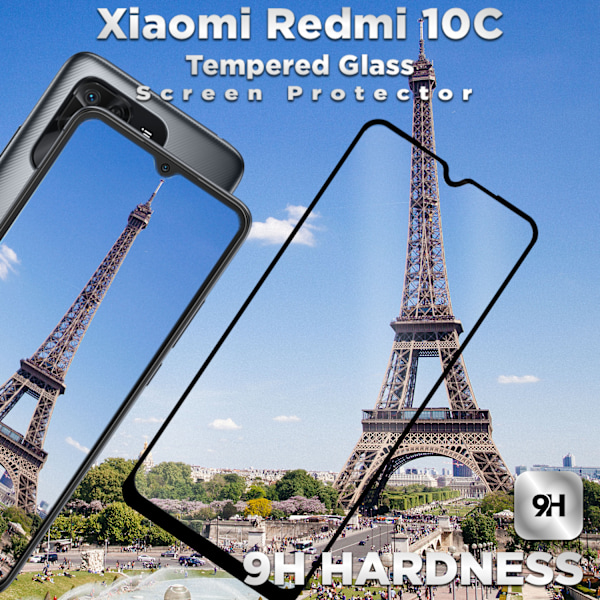 Xiaomi Redmi 10C - Härdat Glas 9H - Super kvalitet 3D Skärmskydd