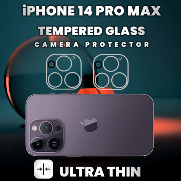 2-Pack Iphone 14 Pro Max Linsskydd - 9H Härdat glas- Super 3D