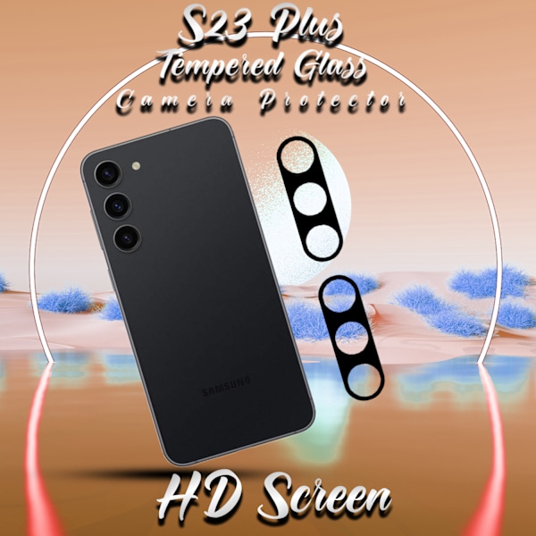 2-Pack Linsskydd Samsung Galaxy S23 Plus - Härdat Glas 9H - Super 3D Linsskydd