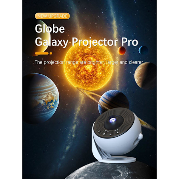 Realistisk Galaxy-projektor med färgglada ljuseffekter, timer & Bluetooth – Nattprojektor med meteoreffekt för barn & vuxna
