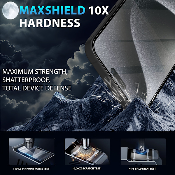 2-Pack Iphone 15 Pro Max Skärmskydd - Härdat Glas 9H - Super kvalitet 3D