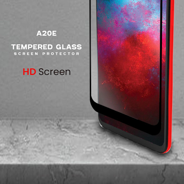 1-Pack SAMSUNG GALAXY A20E Näytönsuoja - Karkaistu Lasi 9H - Super laatu 3D