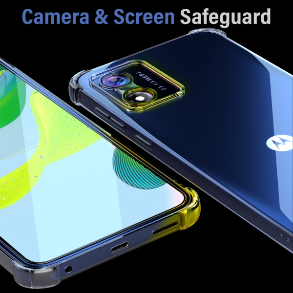 Motorola Moto E13 Transparent Skyddsfodral – Skydd med Extra Kant