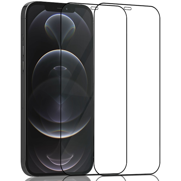 2-Pack Iphone 12 Pro Max Skærmbeskyttelse - Hærdet Glas 9H - Super kvalitet 3D