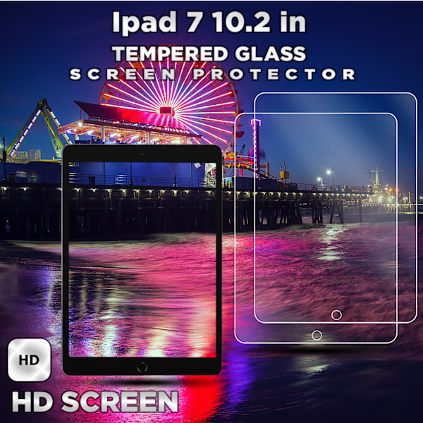 2-Pack APPLE IPAD 7 (10.2 INCH) Skærmbeskyttelse - Hærdet Glas 9H - Super kvalitet 3D