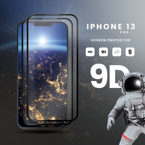 2-Pack IPHONE 13 PRO Skærmbeskyttelse - Hærdet Glas 9H - Super kvalitet 3D