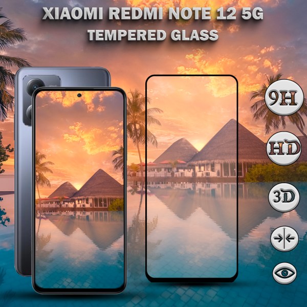 Xiaomi Redmi Note 12 (5G) - Härdat Glas 9H-Super kvalitet 3D Skärmskydd