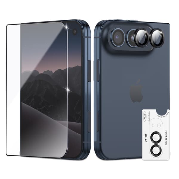 1-Pack iPhone Duo Skærmbeskyttelse & 1-Pack linsebeskyttelse - Hærdet Glas 9H - Super kvalitet 3D