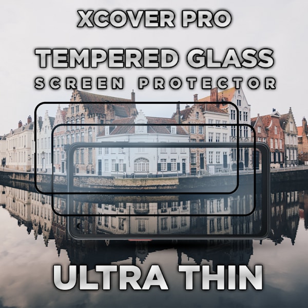 2-Pack SAMSUNG XCOVER PRO Skærmbeskyttelse - Hærdet Glas 9H - Super kvalitet 3D