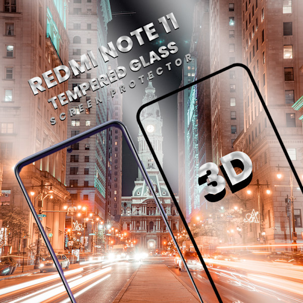 1-Pack XIAOMI REDMI NOTE 11 Näytönsuoja - Karkaistu Lasi 9H - Super laatu 3D