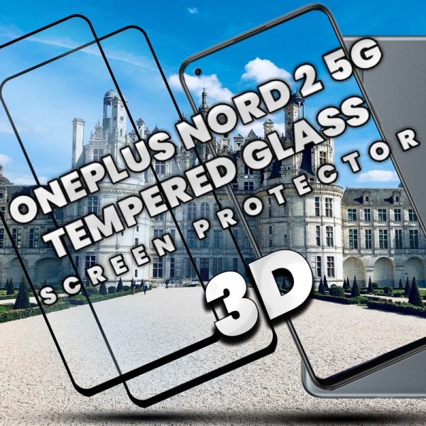 2-Pack OnePlus Nord 2 5G - Härdat glas 9H - Super kvalitet 3D Skärmskydd