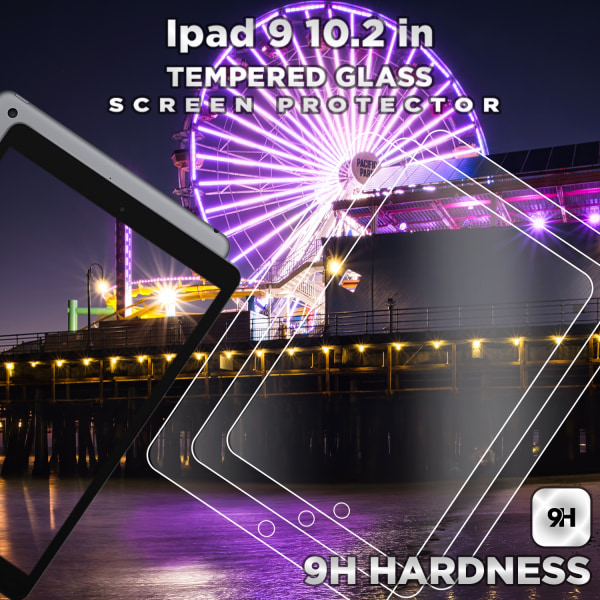 3-Pack Apple Ipad 9 (10.2 Inch) - Härdat Glas 9H -Super Kvalitet Skärmskydd