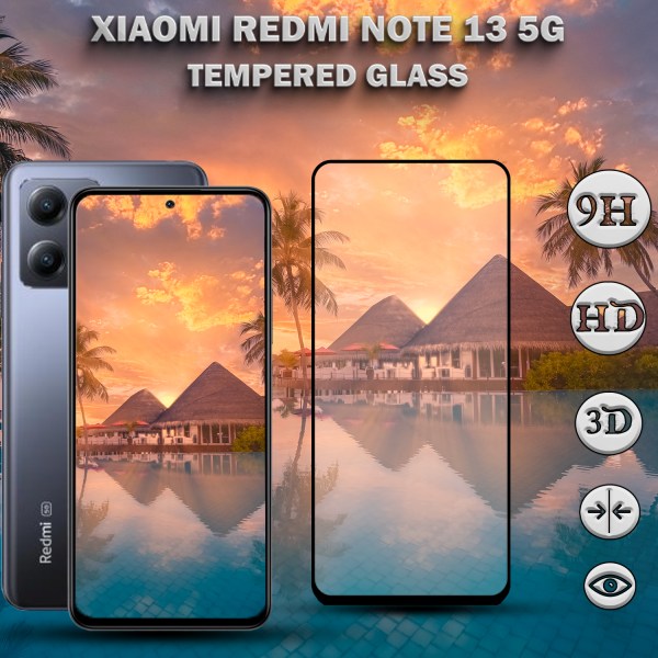 Xiaomi Redmi Note 13 5G- Härdat glas 9H - Super kvalitet 3D Skärmskydd