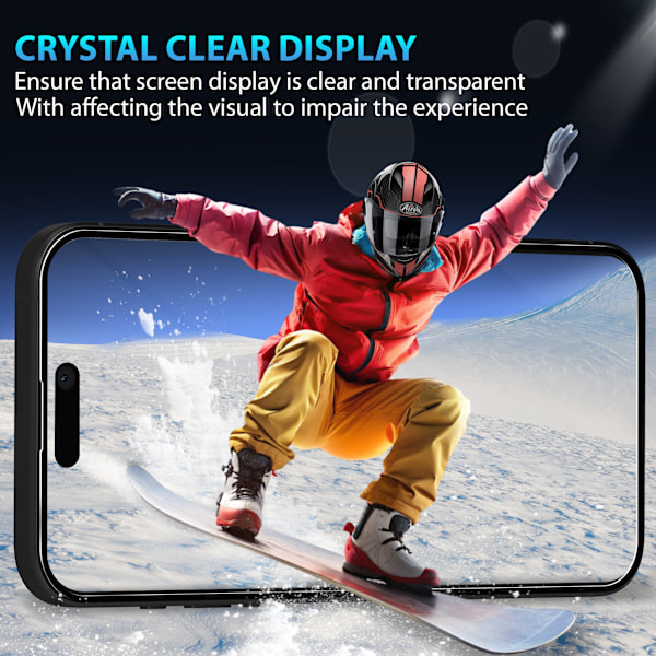 2-Pack ‏‏Iphone 14 Pro Skärmskydd - Härdat Glas 9H - Super kvalitet 3D