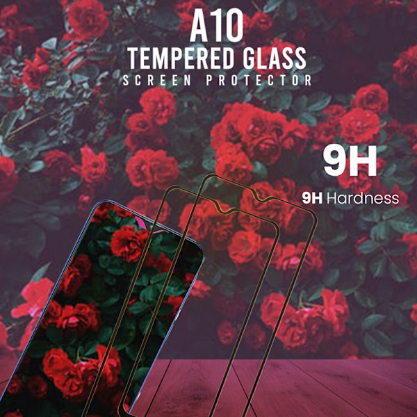 2-Pack SAMSUNG GALAXY A10 Näytönsuoja - Karkaistu Lasi 9H - Super laatu 3D