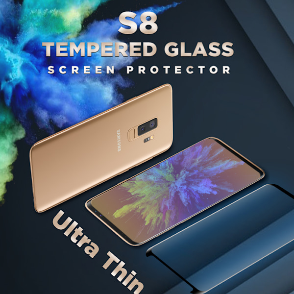1-Pack SAMSUNG GALAXY S8 Skærmbeskyttelse - Hærdet Glas 9H - Super kvalitet 3D