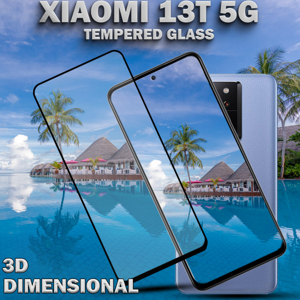 Xiaomi 13T 5G - Härdat glas 9H - Super kvalitet 3D Skärmskydd