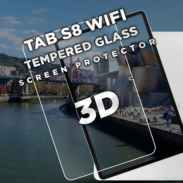 1-Pack SAMSUNG GALAXY TAB S8 Näytönsuoja - Karkaistu Lasi 9H - Super laatu 3D