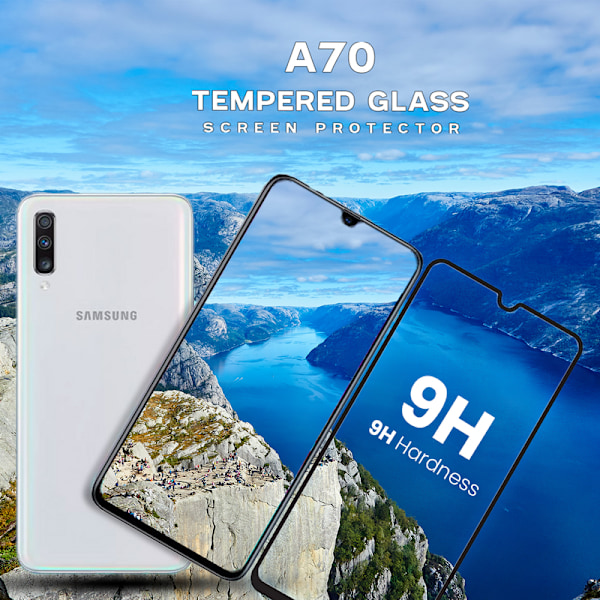 Samsung Galaxy A70 - Härdat Glas 9H-Super Kvalitet 3D Skärmskydd