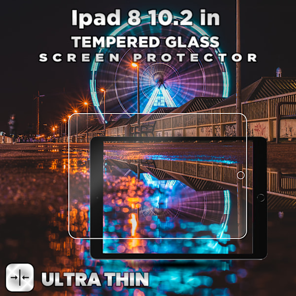 1-Pack APPLE IPAD 8 (10.2 INCH) Skærmbeskyttelse - Hærdet Glas 9H - Super kvalitet 3D